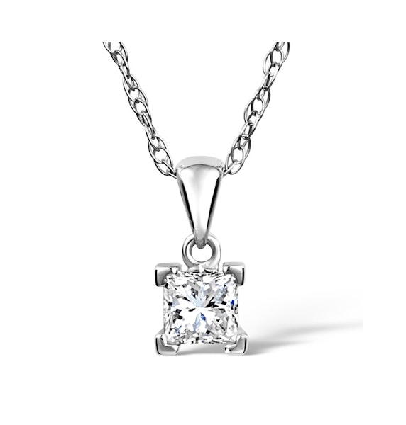 Olivia 18K White Gold Diamond Pendant Necklace 0.33CT H/SI - Image 1