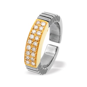 18K Gold Titanium Ring Dia 0.31ct - SIZE L