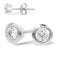 Platinum Rub-over Diamond Stud Earrings - 0.66CT - H/SI - 6.2mm - image 1