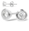 Platinum Rub-over Diamond Stud Earrings - 1CT - G/VS - 7mm - image 1