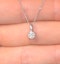 Galileo 0.50ct Look Diamond 0.18ct 18K White Gold Solitaire Necklace - image 3