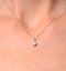 Galileo 0.50ct Look Diamond 0.18ct 18K White Gold Solitaire Necklace - image 2