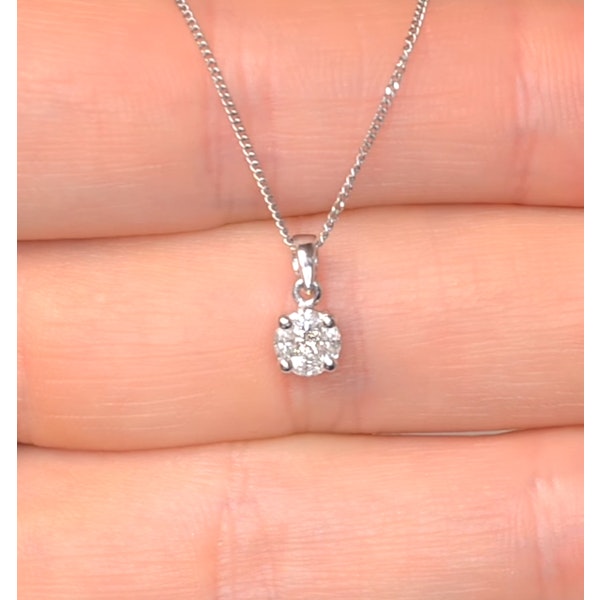 Galileo 0.50ct Solitaire Look Diamond 0.18ct And Platinum Necklace - Image 3