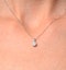 Galileo 0.50ct Look Diamond 0.18ct And Platinum Solitaire Necklace - image 2