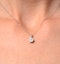 Galileo 1.00ct Look Diamond 0.41ct 18K White Gold Solitaire Necklace - image 3