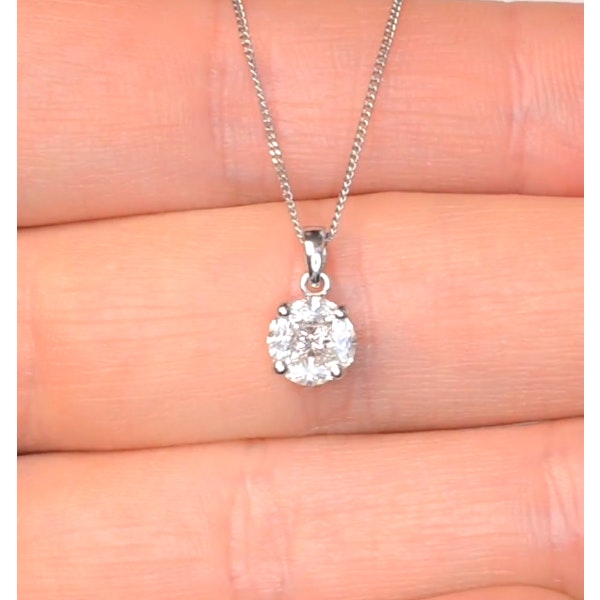 Galileo 1.00ct Solitaire Look Diamond 0.41ct And Platinum Necklace - Image 4
