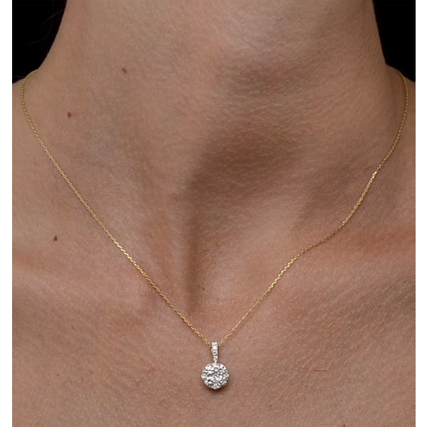 Diamond Moyen Galileo 1CT Pendant Necklace in 18K Gold - R4647 - Image 2
