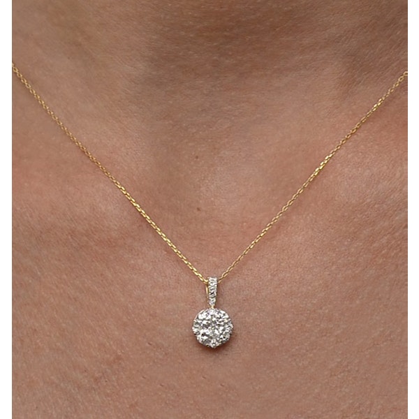 Diamond Moyen Galileo 1CT Pendant Necklace in 18K Gold - R4647 - Image 3
