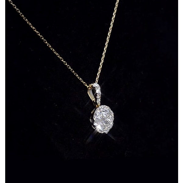Diamond Moyen Galileo 1CT Pendant Necklace in 18K Gold - R4647 - Image 4