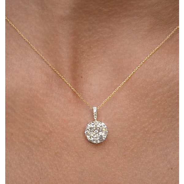 Diamond Grande Galileo 2.15CT Pendant Necklace in 18K Gold - R4649 - Image 3