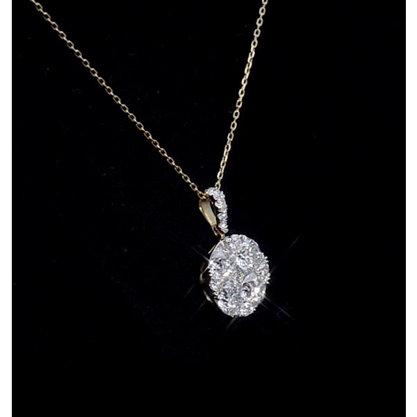 Diamond Grande Galileo 2.15CT Pendant Necklace in 18K Gold - R4649 - Image 4