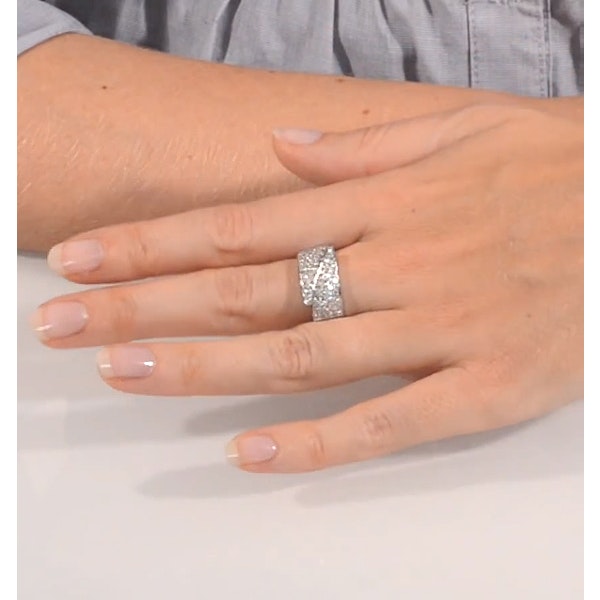18K White Gold Diamond Pave Ring 0.62ct H/si - Image 4