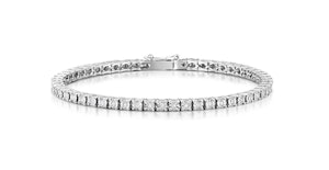 Silver Diamond Set 0.57ct Tennis Bracelet