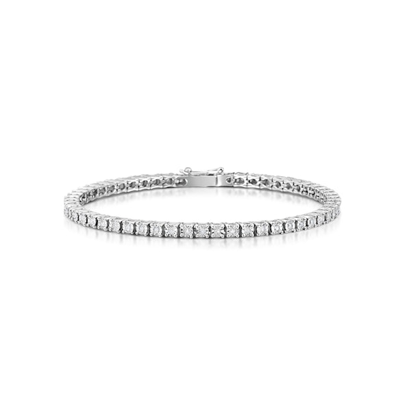 Silver Diamond Set 0.57ct Tennis Bracelet - Image 1