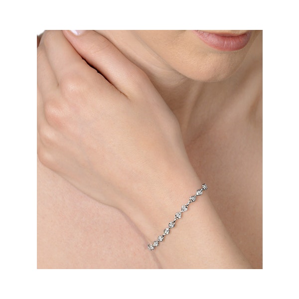 0.25ct Diamond Heart Bracelet Set In Silver - Image 2