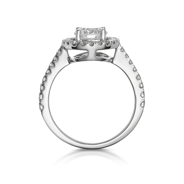 Ella Halo Diamond Engagement Ring 1.70ct E/Si1 in Platinum - Image 2