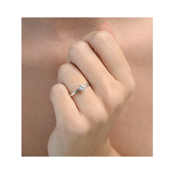 Lily Certified Lab Diamond Engagement Ring 0.33CT F/VS1 Platinum - Image 4