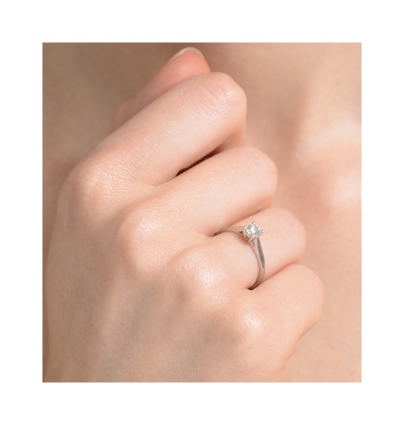 Engagement Ring Certified Elysia Platinum Diamond 0.33CT G/VS - Image 4