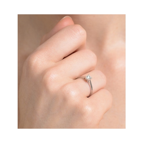 Engagement Ring Certified Petra Platinum Diamond 0.33CT G/VS - Image 4