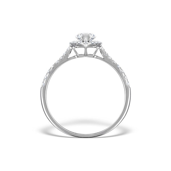 Halo Engagement Ring Ella 0.84ct H/Si Marquise Diamond 18K White Gold - Image 2