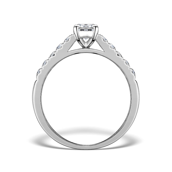 Sidestone Engagement Ring Adelle 0.85ct E/VS2 Diamonds 18K White Gold - Image 2