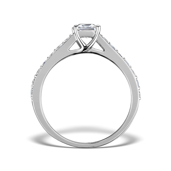 Sidestone Engagement Ring Seraphina 0.95ct Vs2 Princess Diamond 18KW - Image 2