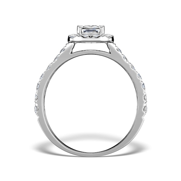 Halo Engagement Ring Aria 1.30ct VS2 Princess Diamond 18K White Gold - Image 2