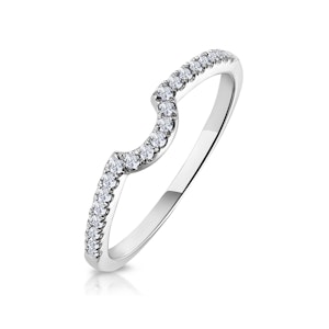 Nova Matching Wedding Band 0.20ct H/Si Diamond in 18K White Gold - Size S