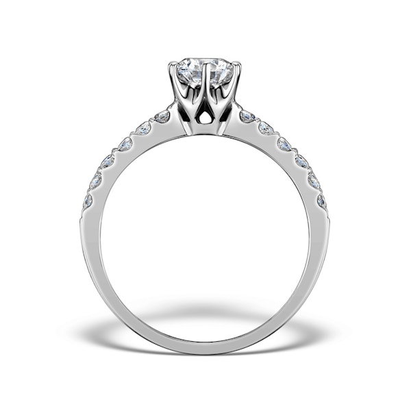 Sidestone Engagement Ring Talia 0.85ct G/SI2 Diamonds 18k White Gold - Image 2
