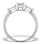Sidestone Engagement Ring Galina 0.80ct Emerald Cut Diamond 18K Gold - image 2