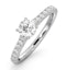 Natalia GIA Diamond Engagement Side Stone Ring 18KW Gold 0.91CT G/SI2 - image 1
