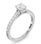 Natalia GIA Diamond Engagement Side Stone Ring 18KW Gold 0.91CT G/SI2 - image 4