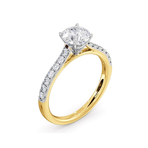 Natalia GIA Diamond Engagement Side Stone Ring 18K Gold 1.40CT G/VS2 - Image 4