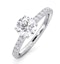 Natalia Lab Diamond Engagement Side Stone Ring 18KW Gold 2.50CT G/VS1 - image 1