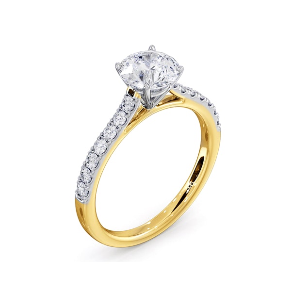 Natalia GIA Diamond Engagement Side Stone Ring 18K Gold 1.50CT G/VS1 - Image 4
