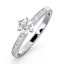Charlotte GIA Diamond Engagement Side Stone Ring 18KW Gold 0.65CT SI2 - image 1