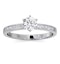 Charlotte GIA Diamond Engagement Side Stone Ring 18KW Gold 0.65CT SI2 - image 3