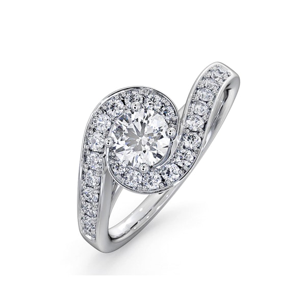 Anais Diamond Engagement Halo Ring 18KW Gold 0.82CT G/SI2 - Image 1