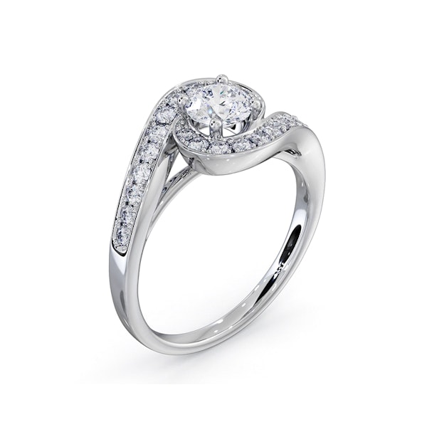 Anais Diamond Engagement Halo Ring 18KW Gold 0.82CT G/SI1 - Image 4