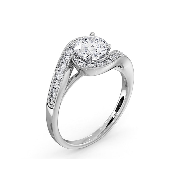 Anais GIA Diamond Engagement Halo Ring Platinum 1.38CT G/VS1 - Image 4