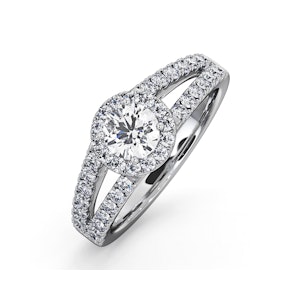 Carly Diamond Engagement Side Stone Ring 18KW Gold 0.98CT G/SI2
