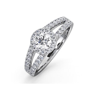Carly Diamond Engagement Side Stone Ring Platinum 0.98CT G/SI1