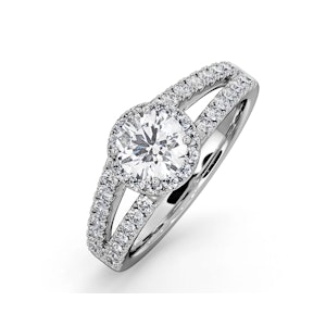 Carly GIA Diamond Engagement Side Stone Ring Platinum 1.23CT G/SI2