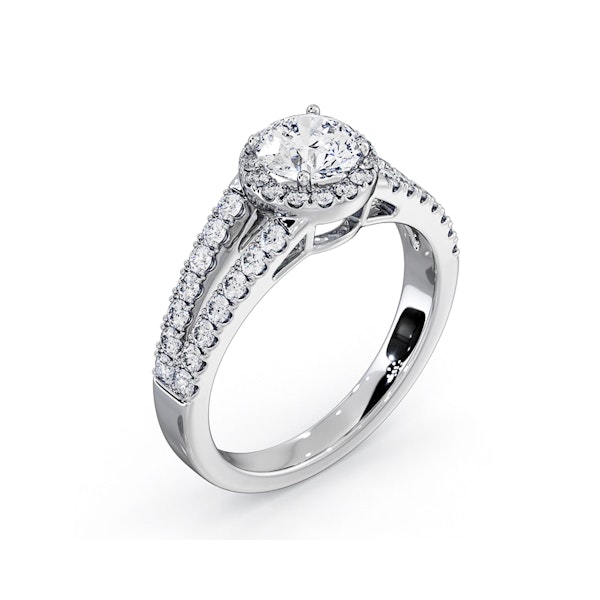 Carly GIA Diamond Engagement Side Stone Ring Platinum 1.23CT G/SI1 - Image 4