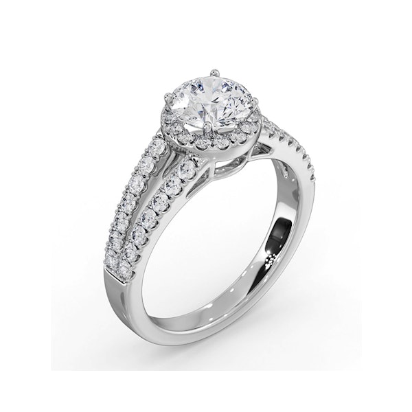 Carly GIA Diamond Engagement Side Stone Ring Platinum 1.58CT G/SI1 - Image 4