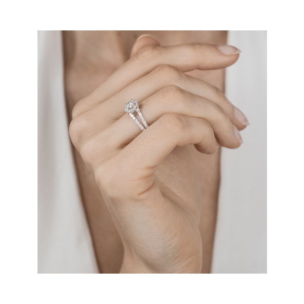Carly Diamond Engagement Side Stone Ring Platinum 0.98CT G/SI1 - Image 2