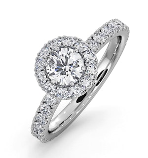 Alessandra Lab Diamond Engagement Ring Platinum 1.10CT G/VS1