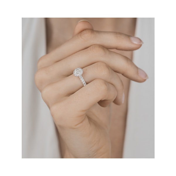 Alessandra Lab Diamond Engagement Ring Platinum 1.10CT F/VS1 - Image 2