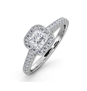 Roxy GIA Diamond Engagement Side Stone Ring in Platinum 0.98CT G/VS1 - Size M