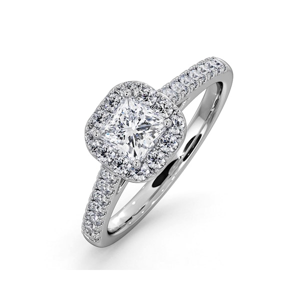 Roxy Diamond Engagement Side Stone Ring in Platinum 0.98CT G/VS1 - Image 1